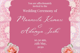 design modern indian wedding invitation canva template