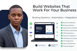build a website with booking, automation and integrations