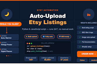 auto upload etsy listings with python script