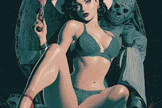 digitally color your comic book cover or pin up
