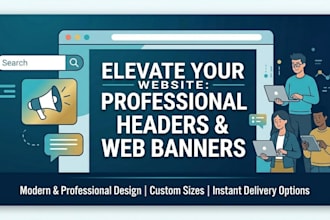 design professional headers and web banners