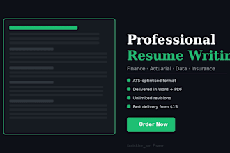 write a professional resume