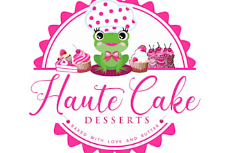 design a sweet and professional logo for your candy or dessert brand