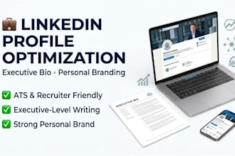 write professional linkedin profile optimization and executive bio