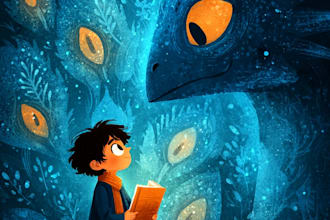 create a colorful children story book cover design