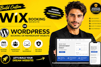 build custom wix booking website design wordpress booking or membership website