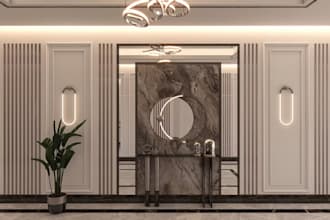 create photorealistic interior design and 3drendering for your space