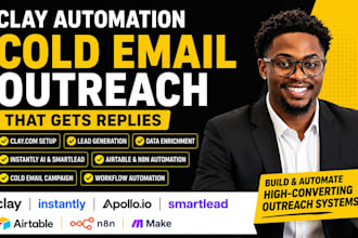 clay com table instantly ai smartlead airtable n8n make cold email outreach