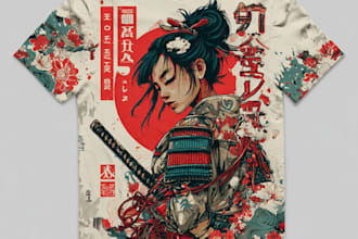 japanese t shirt illustration
