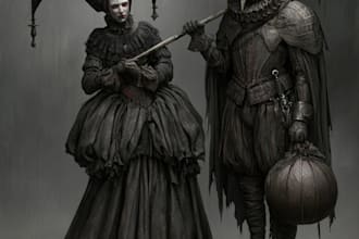 horror dark fantasy female male character