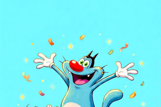 create oggy and the cockroaches HD cartoon wallpaper