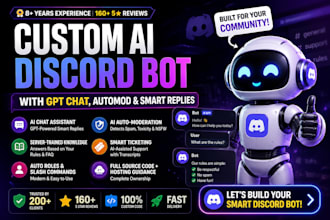 build a custom ai discord bot with gpt chat, automod and smart replies
