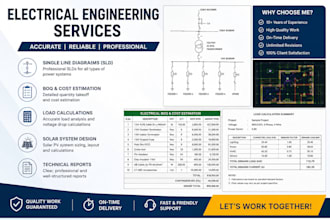 perform electrical load calculation and voltage drop analysis