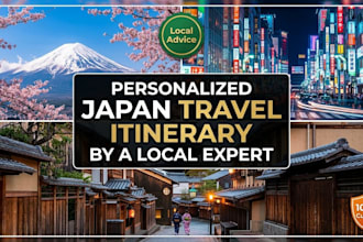 design a custom japan travel itinerary as a local expert