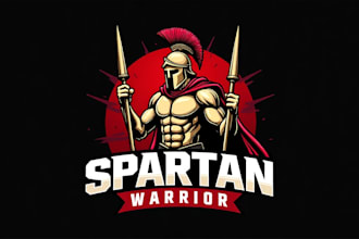 design outstanding spartan warrior logo  with express delivery
