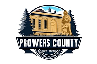 design historical society logo buildings and mansions