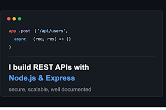 build a rest API with nodejs and express