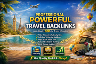 do manually 80 travel and tours related SEO backlinks
