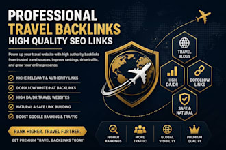 do manually 80 travel and tours related SEO backlinks