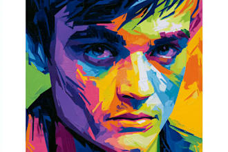 make abstract painting art or color abstract portrait
