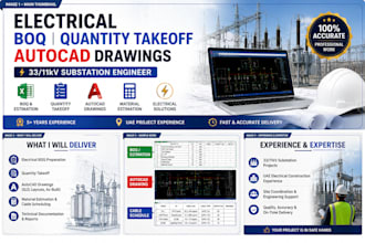 prepare electrical boq, quantity takeoff and material estimation