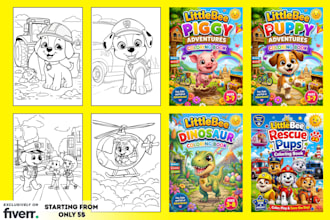 create kids coloring books and adults coloring books