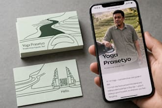 create a non trivial business card with personal mini site