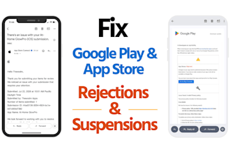 fix rejected or suspended google play and app store apps