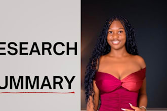 conduct comprehensive research and thorough summary