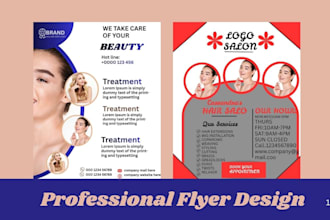 design modern salon, beauty and spa promotional flyers
