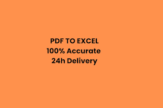 convert PDF to excel with 999 accuracy