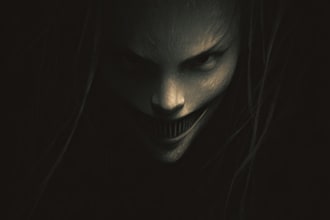 draw detailed in a dark art, fantasy,  horror, illustration