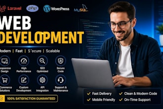 build a modern business website with laravel PHP or wordpress