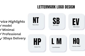 design a modern minimalist lettermark logo