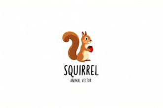 make different squirrel logo with express delivery