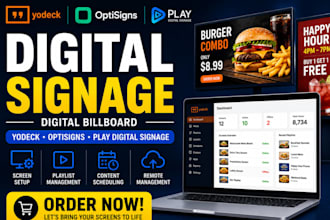 design digital signage digital billboard yodeck optisigns play digital signage