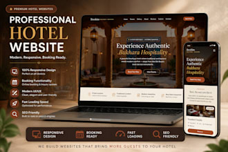 create a professional hotel or business website