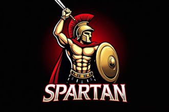 design outstanding spartan warriors logo with express delivery
