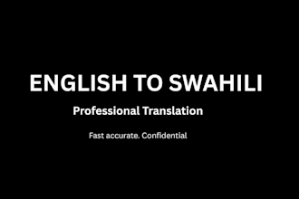 human english to swahili translation