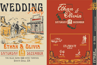 design a vintage western badge for tshirt or merchandise
