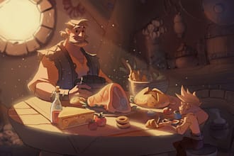illustrate children story book illustration, children story, book illustration