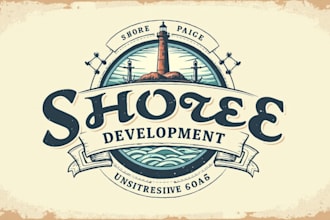 do make awesome style shore development vintage logo design
