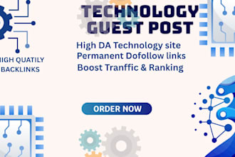 build technology backlinks on high da technology  blogs
