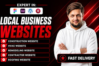 design contractor, construction, roofing, hvac, remodeling website