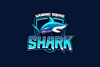 make an amazing shark logo with unlimited revision
