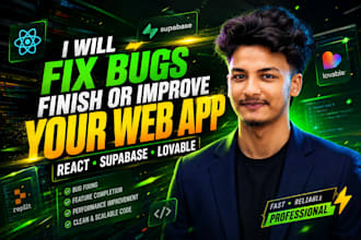 fix lovable, react and supabase bugs