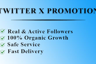 grow organic twitter x followers fast x marketing and promotion