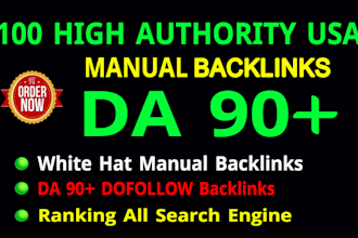 provide you 100 USA high authority SEO backlinks link building