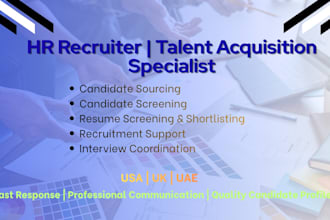 source and screen candidates for your requirement needs