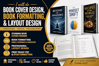 do book cover design, book formatting